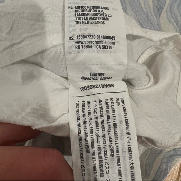 Abercrombie & Fitch Corset Seamed Linen-Blend Mini Dress - Picture 12 of 12